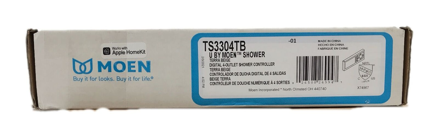 MOEN Smart Shower 4-Outlet Digital Shower Controller in Terra Beige TS3304TB