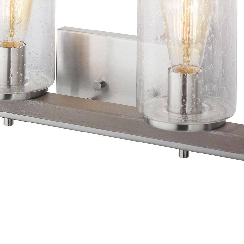 Hampton Bay Boswell Quarter 33 in. 4-Light Brushed Nickel Farmhouse Vanity Light