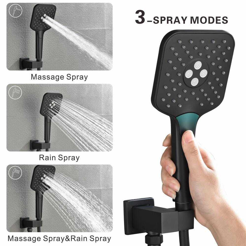 Toject Pardo 3-Spray Patterns with 1.8 GPM 9.8 in. Wall Mount Dual Shower Heads