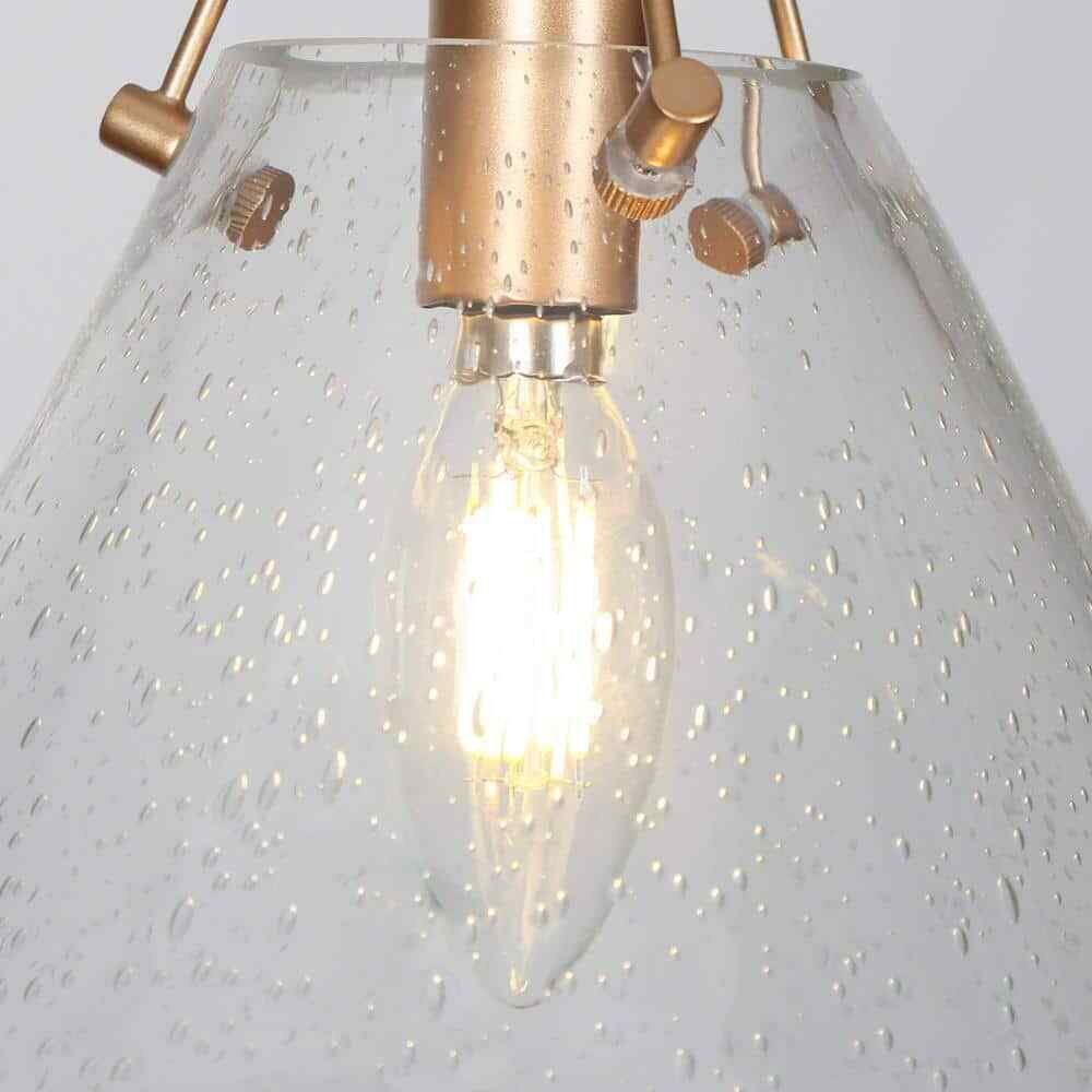 Uolfin Modern Mini Pendant Light 1-Light Gold Kitchen Island Pendant Light