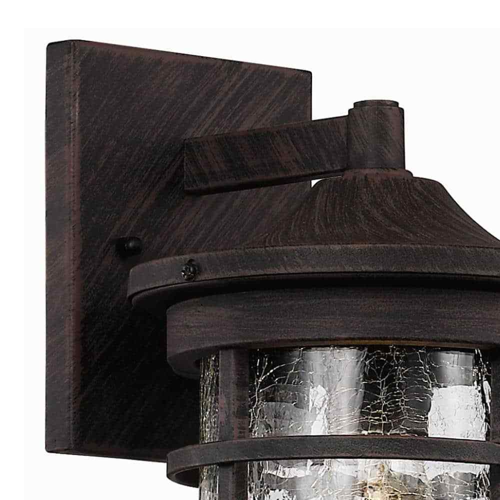 Bel Air Lighting Avalon 11 in. 1-Light Rust Outdoor Wall Light Fixture