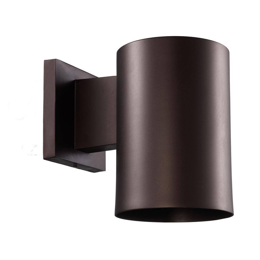 Bel Air Lighting Cali 1-Light Small Bronze Cylinder Outdoor Wall Light Fixture
