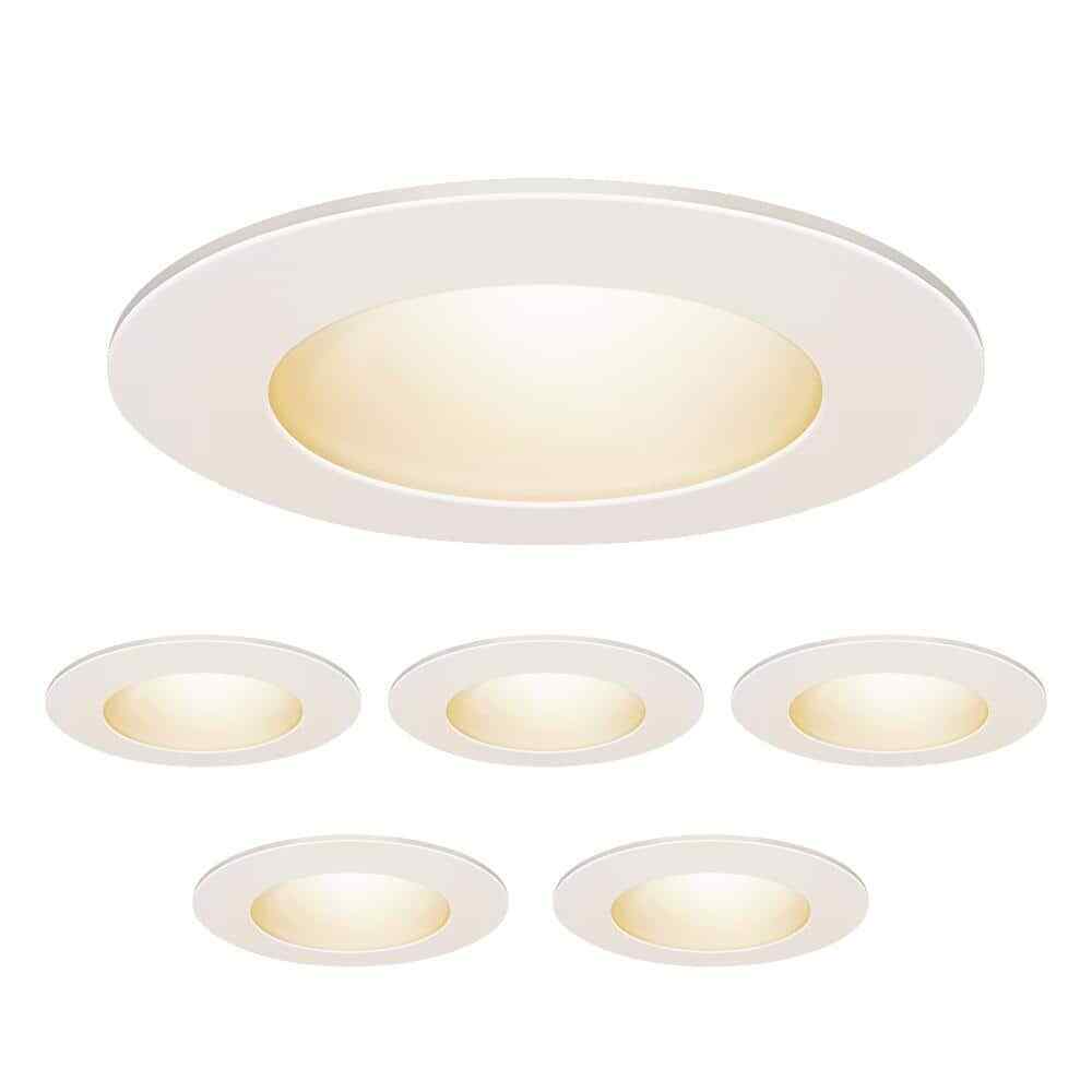 Feit Electric 4 in. LED Selectable CCT Dimmable Canless Recessed Light 6-Pack