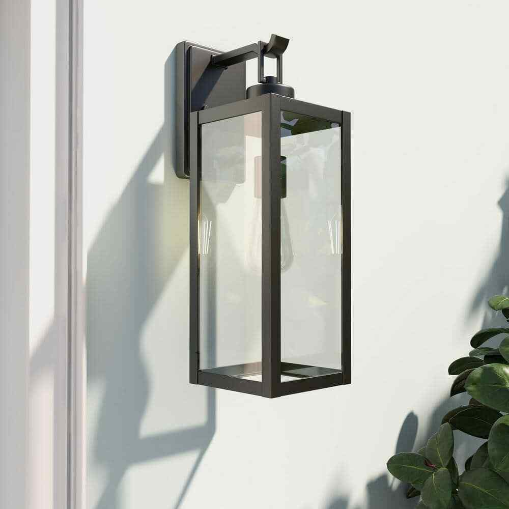 Pia Ricco 1-Light Black Exterior Waterproof Wall Sconce Outdoor Light Fixture