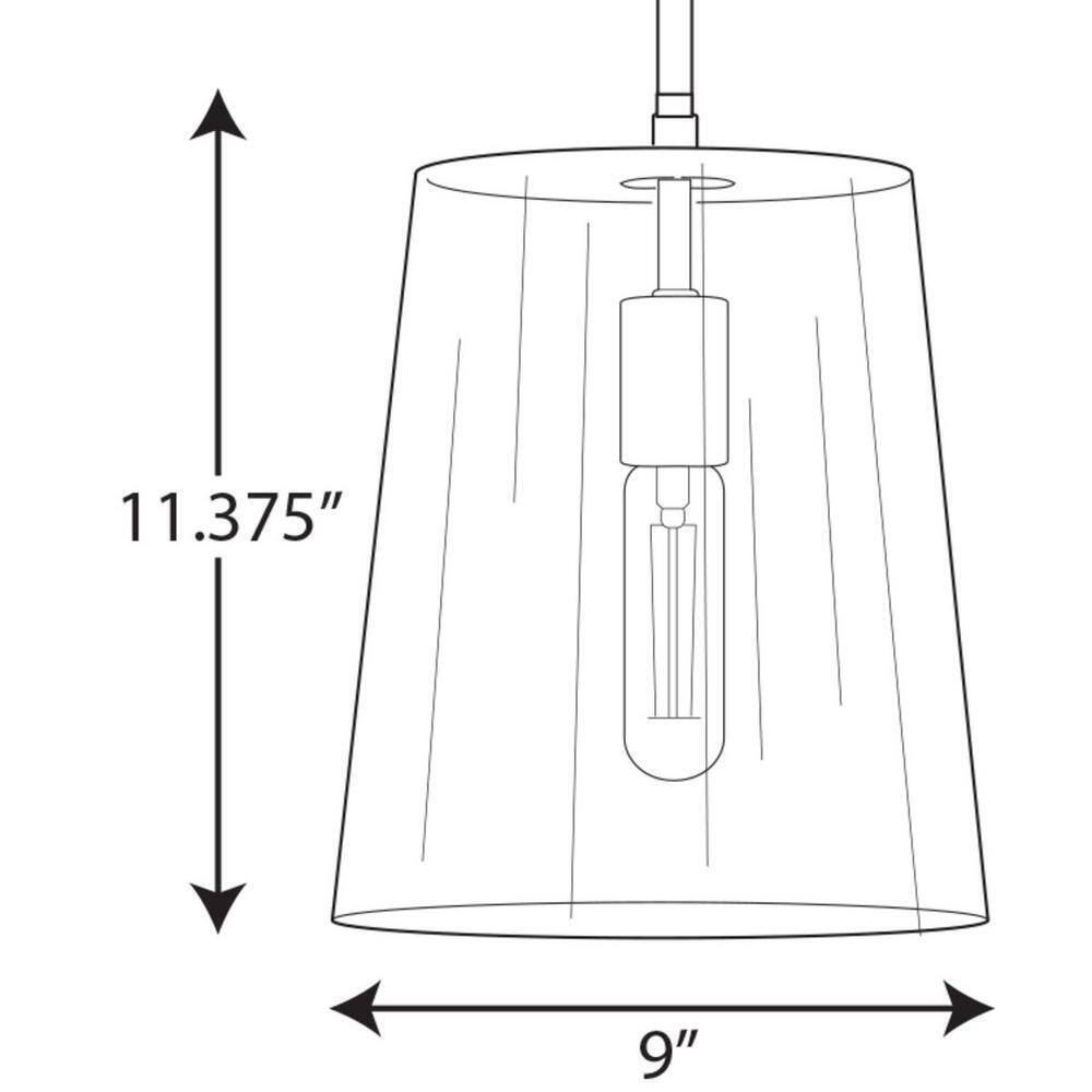 Progress Lighting Clarion 1-Light Polished Nickel Small Pendant