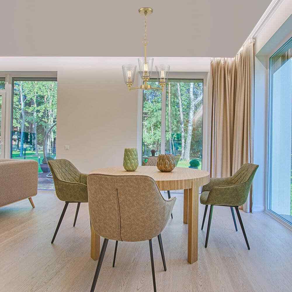 Designers Fountain Westin 3-Light Modern Brushed Gold Chandelier