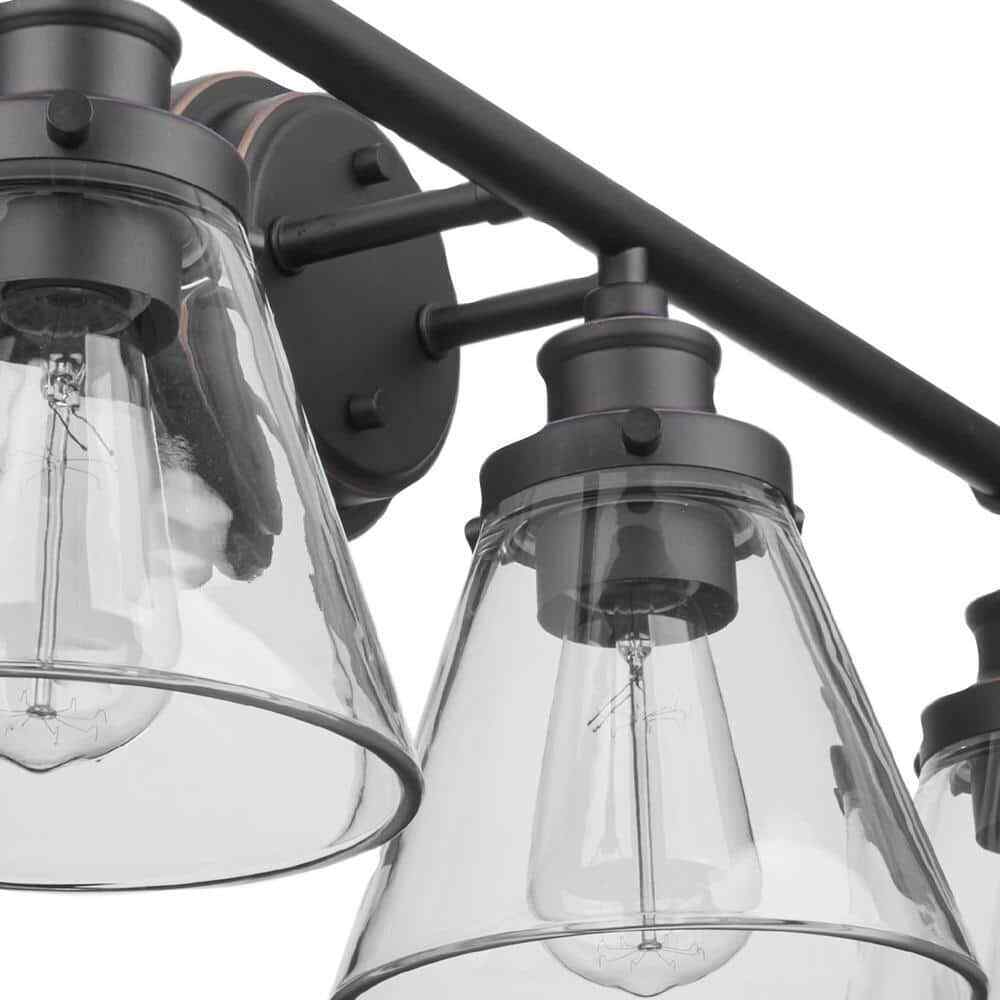 Globe Electric Parker 3-Light Oil Rubbed Bronze 5-Piece Bath Light Set