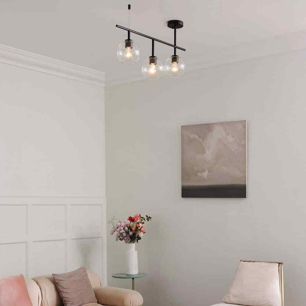 Globe Electric 2.3 ft. 3-Light Matte Black Fixed Track Lighting Kit 91002804