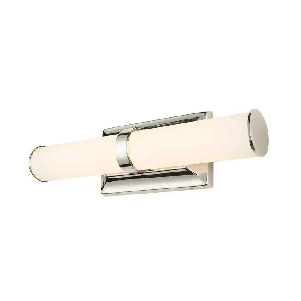 Home Decorators Rolande 60-Watt Equivalent Polished Nickel LED Vanity Light