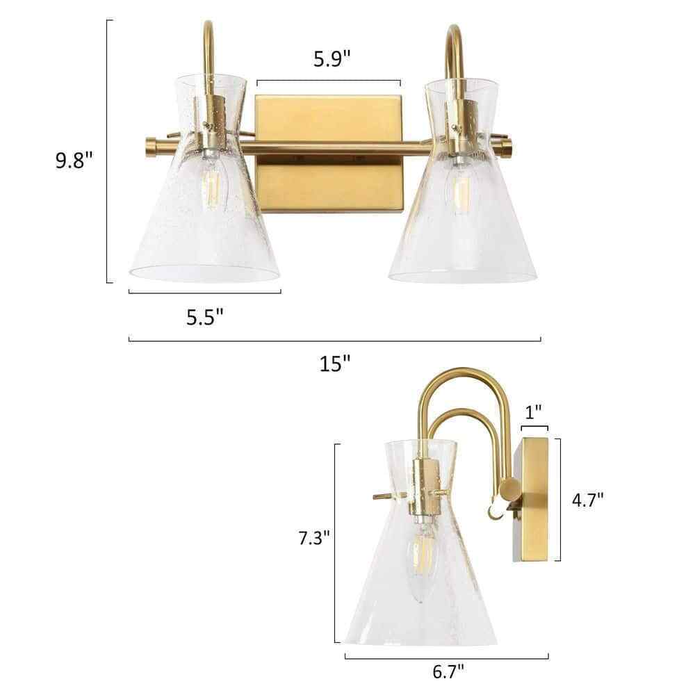 Uolfin Modern Gold Bathroom Vanity Light