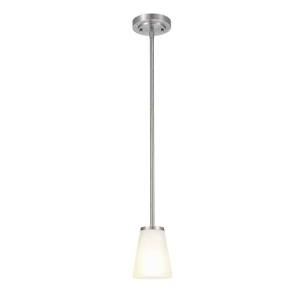Hampton Bay 2-Light Brushed Nickel Pendant