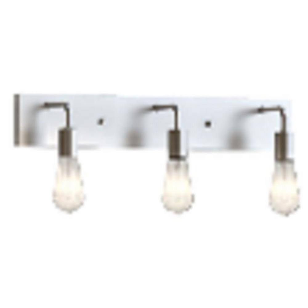 Hampton Bay Northvale 24 in. 3-Light Brushed Nickel Bathroom Vanity Light
