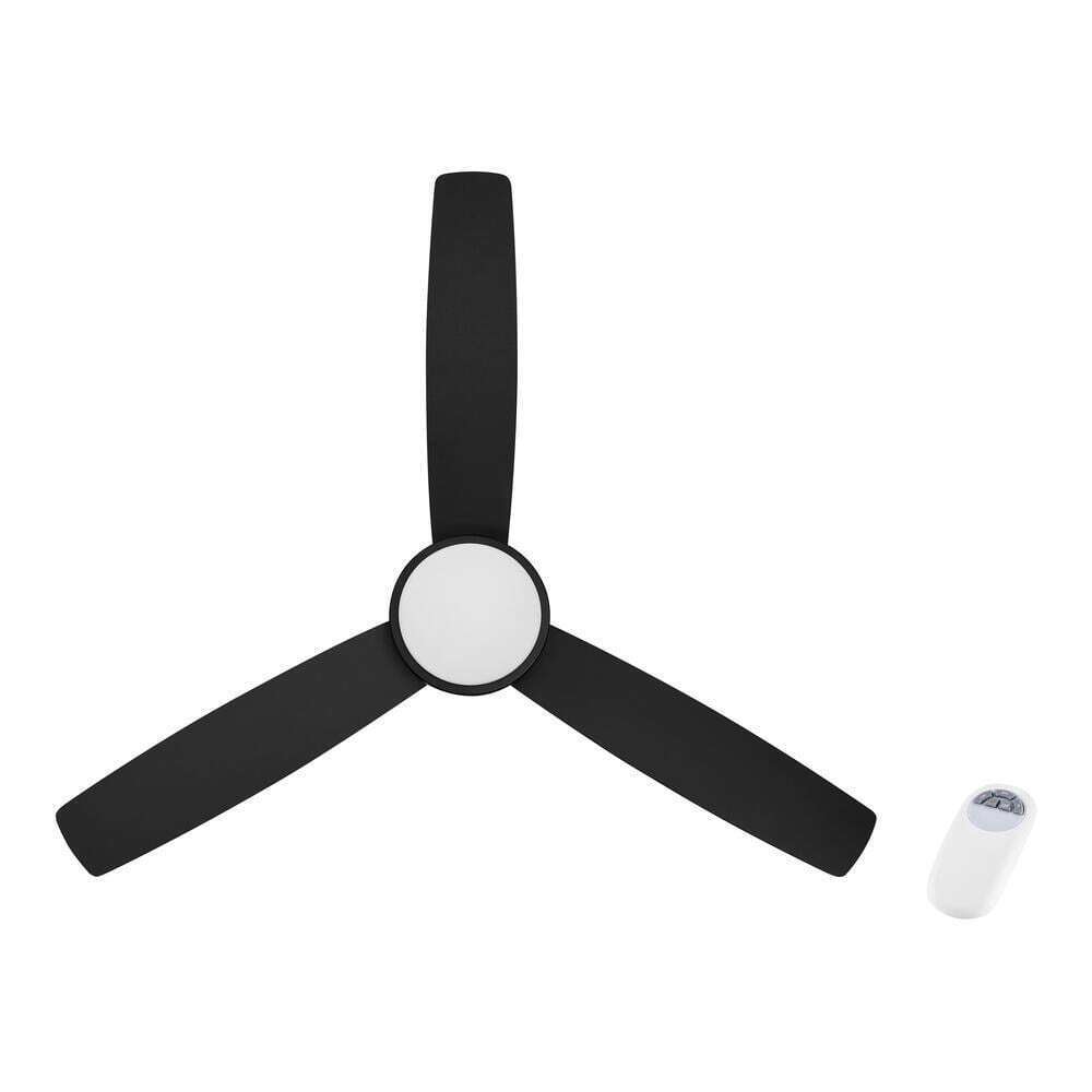 Hampton Bay Caprice 52 in. LED Black Ceiling Fan w/ Light Kit and Remote Control