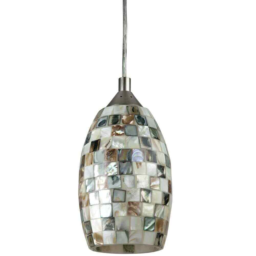 Sunlite Venice Integrated LED Brushed Nickel Dimmable Hanging Pendant Fixture