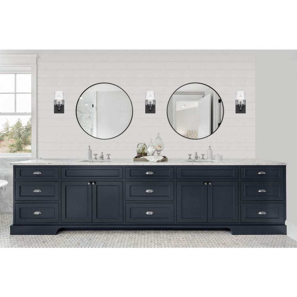 Bel Air Lighting Simi 1-Light Black Indoor Wall Sconce Light Fixture