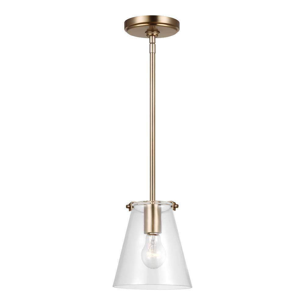 Generation Lighting Blaine 1-Light Satin Brass Hanging Pendant
