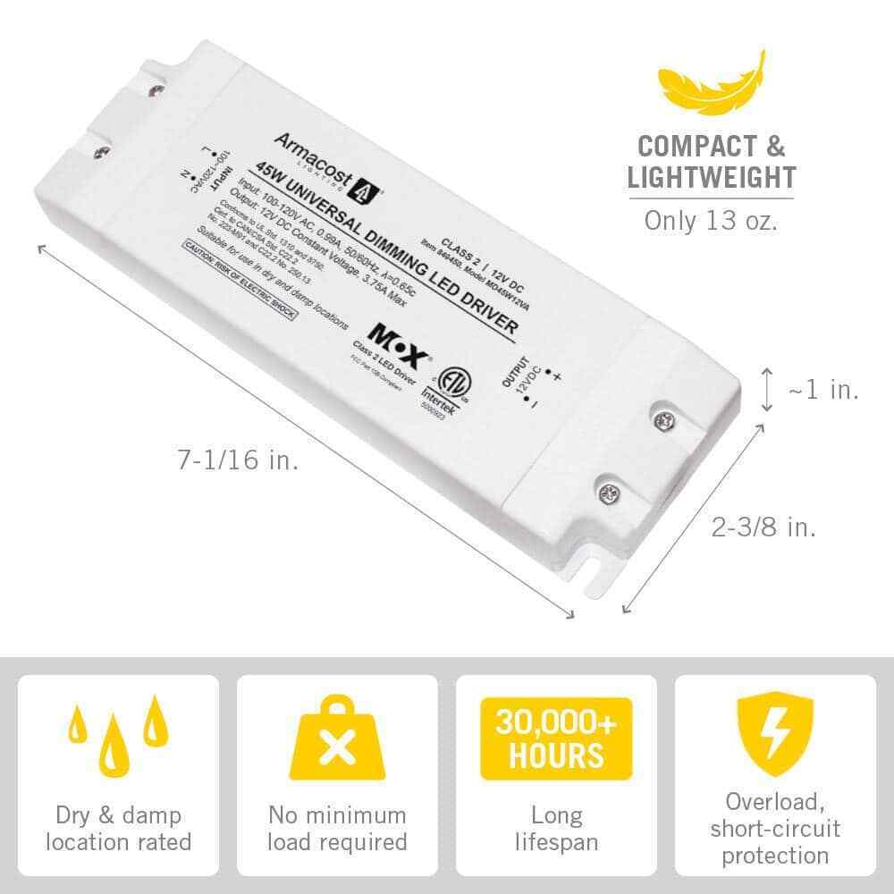 Armacost Lighting 45-Watt LED Power Supply Dimmable Driver 840450