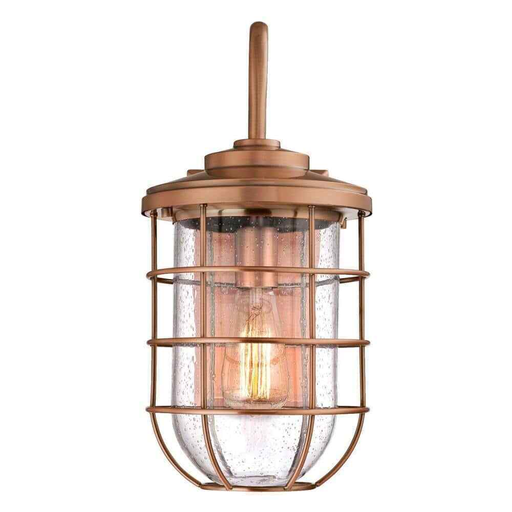 Westinghouse Ferry 1-Light Washed Copper Outdoor Wall Lantern Sconce