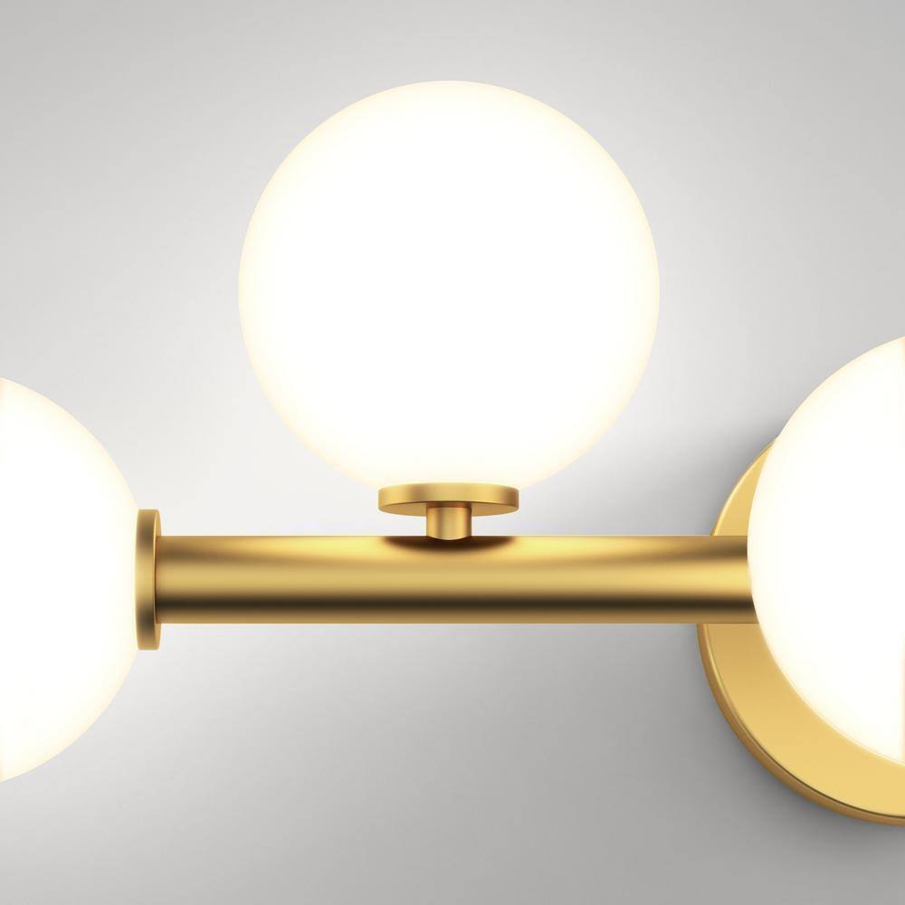 Artika Bloom Gold Modern LED Vanity Light Bar for Bathroom w/ Frosted Glass