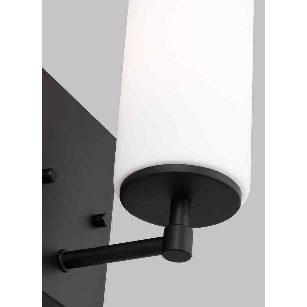 Generation Lighting Alturas 4.375 in. 1-Light Modern Midnight Black Wall Sconce