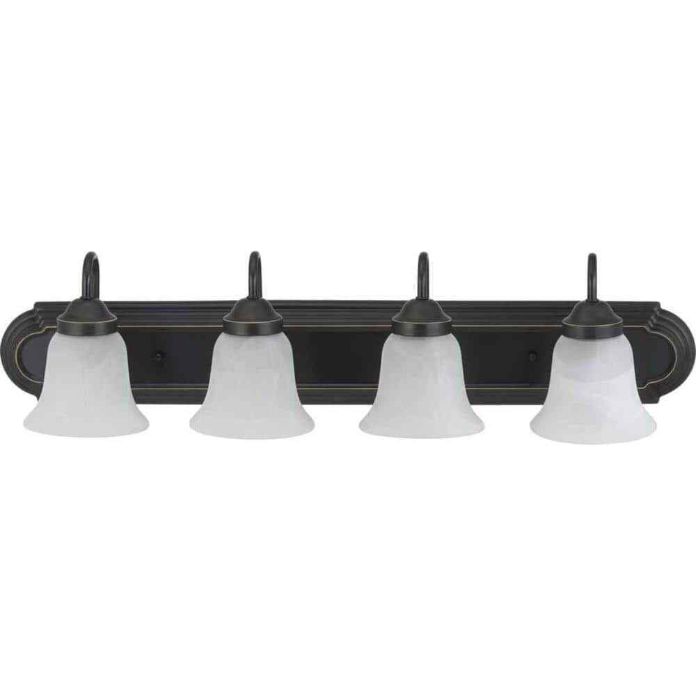 Progress Lighting Solvang 30 in. 4-Light Antique Bronze Vanity Light