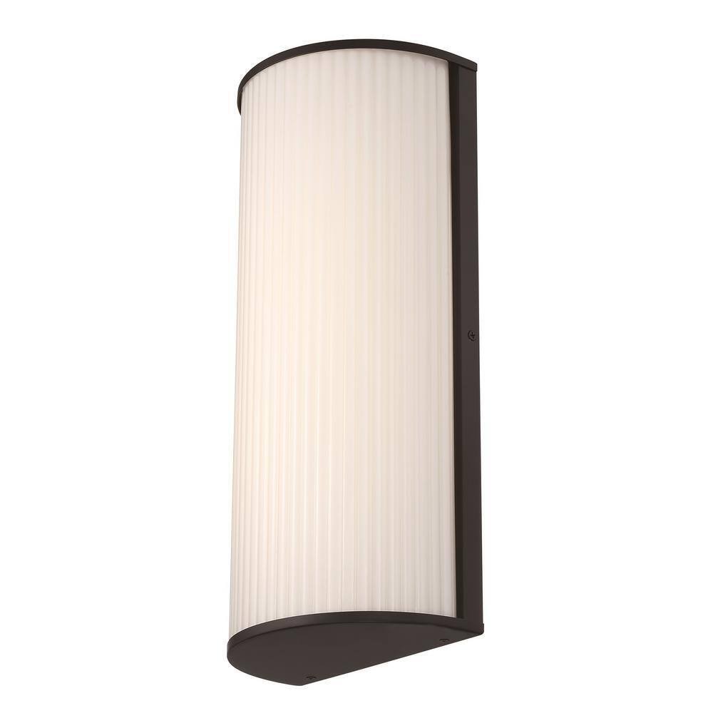 GLUCKSTEINELEMENTS Massey LED Large Outdoor Wall Sconce Black Metal 39479-HBCLED