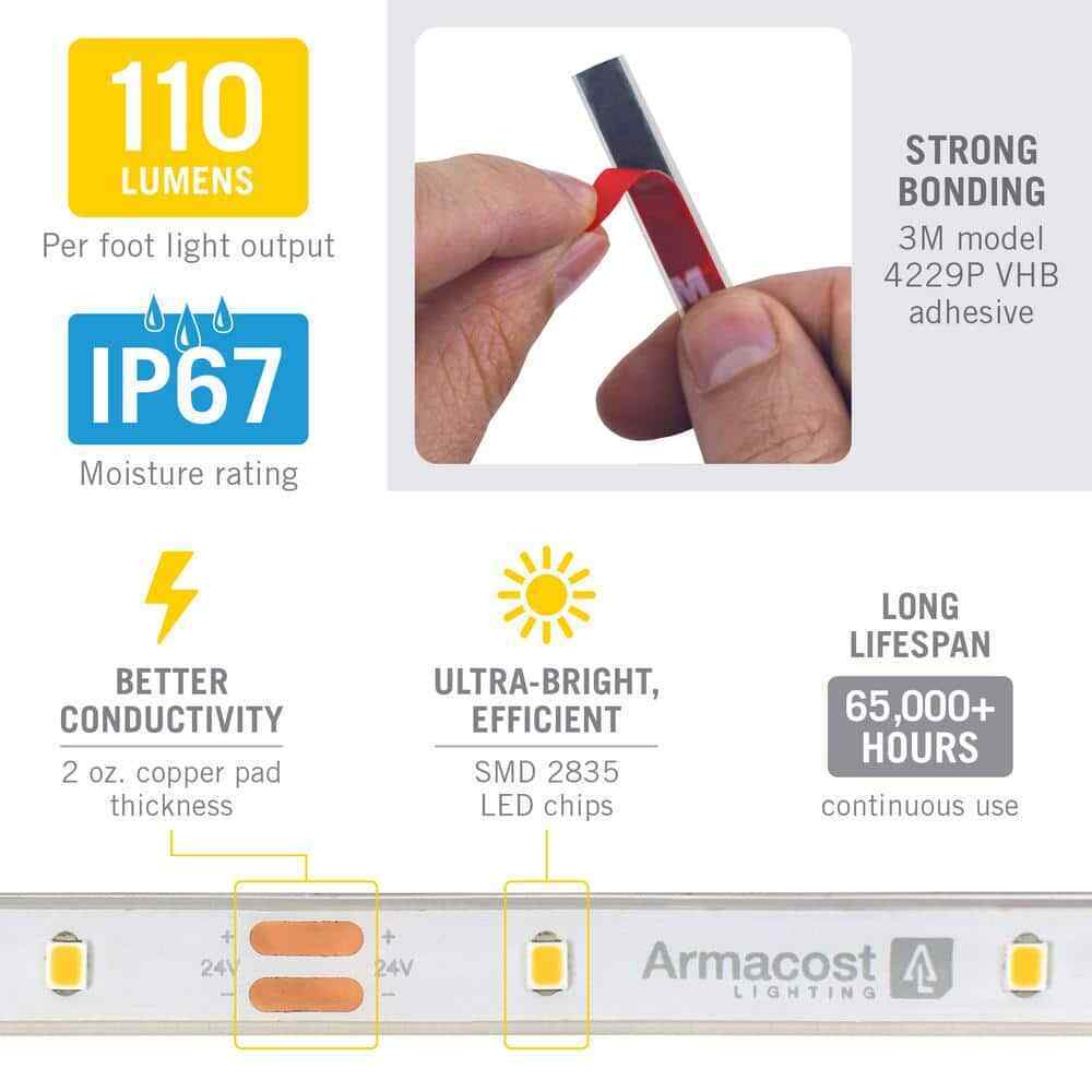 Armacost Lighting RibbonFlex Pro 24-Volt White Outdoor LED Tape Light