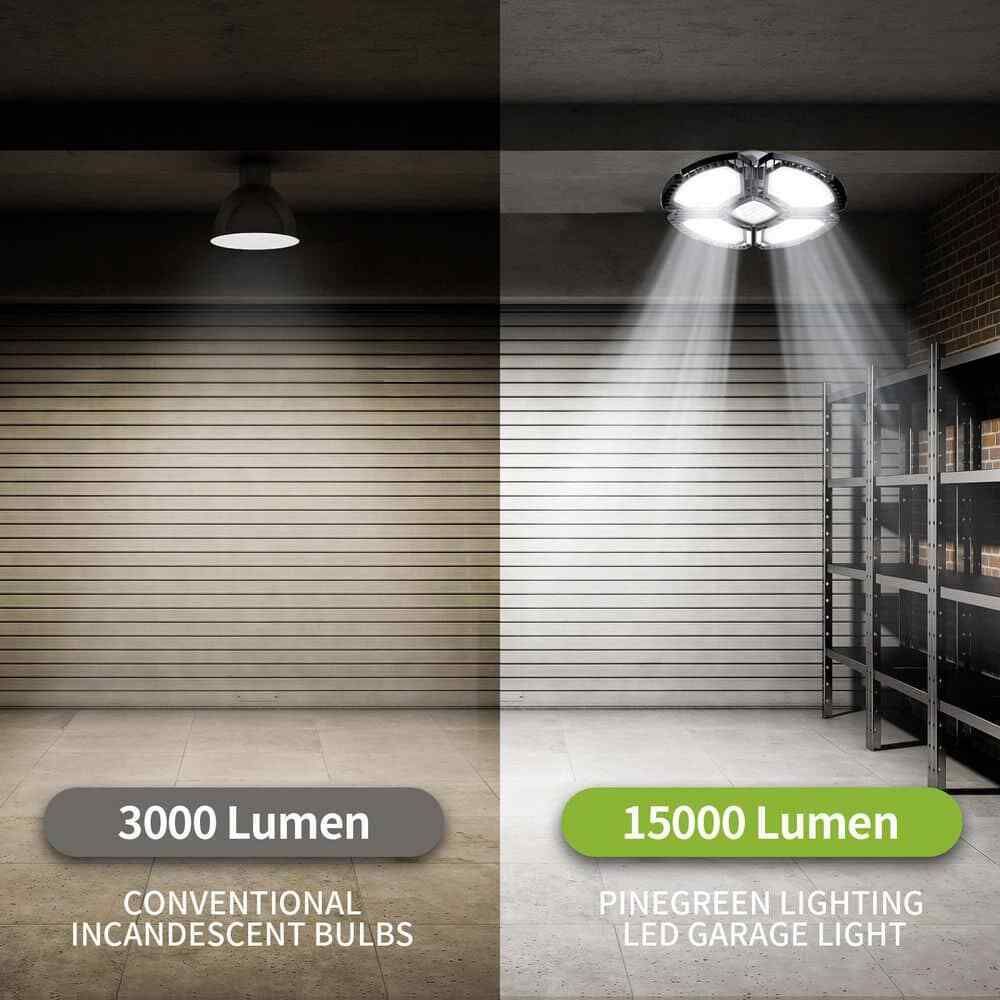 Pinegreen Lighting 15 000 Lumens LED 4-Panel Garage E26 Bulb 5000K Daylight