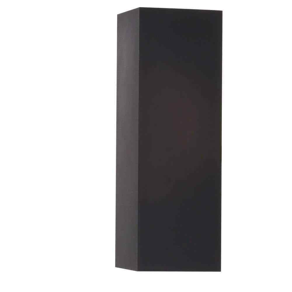 Progress Lighting Square 6 in. Black Modern Outdoor Wall Lantern Up-Down Light