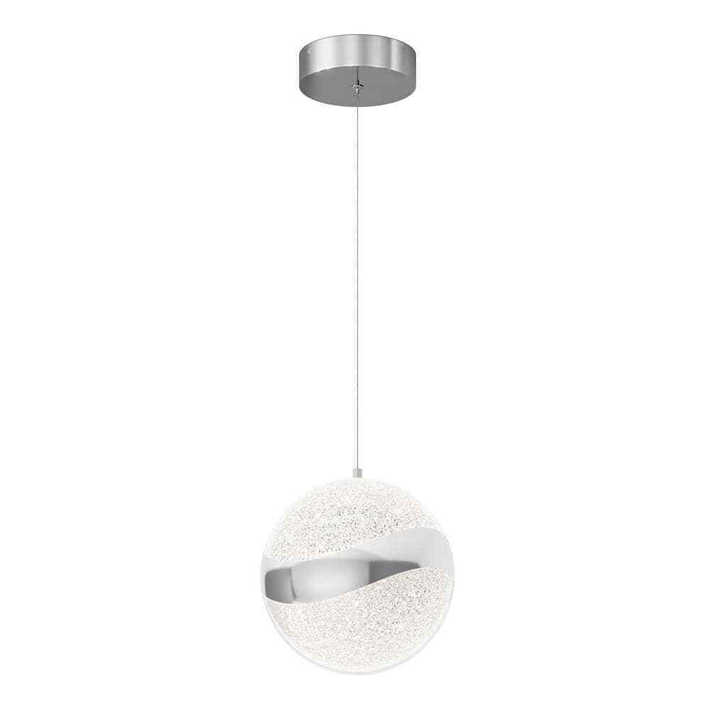 Artika Wavey Ball 20-Watt LED Chrome Modern Hanging Mini Pendant Light Fixture
