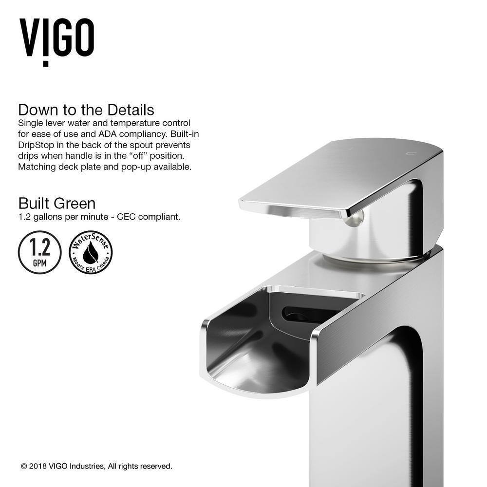 VIGO Ileana Single Handle Single-Hole Bathroom Faucet in Chrome VG01042CH