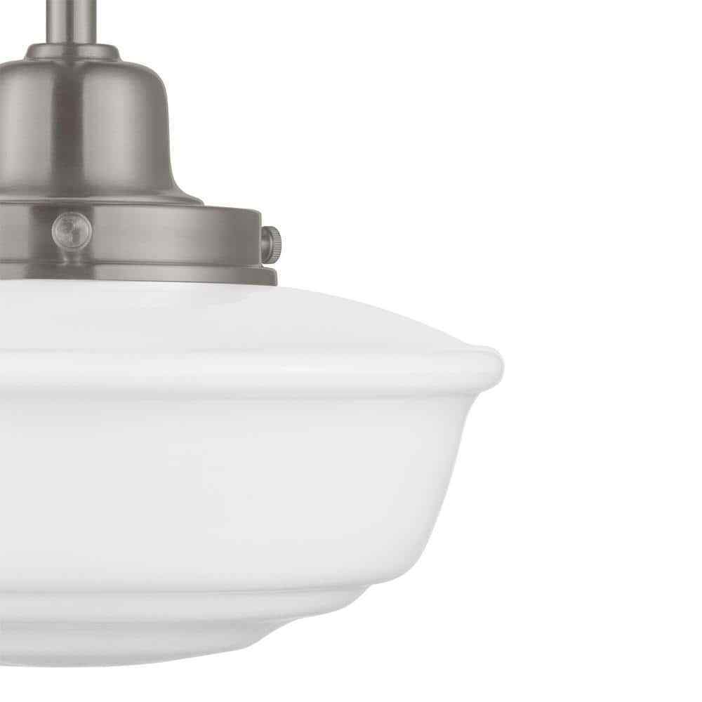 Hampton Bay Belvedere Park Brushed Nickel Pendant Hanging Light