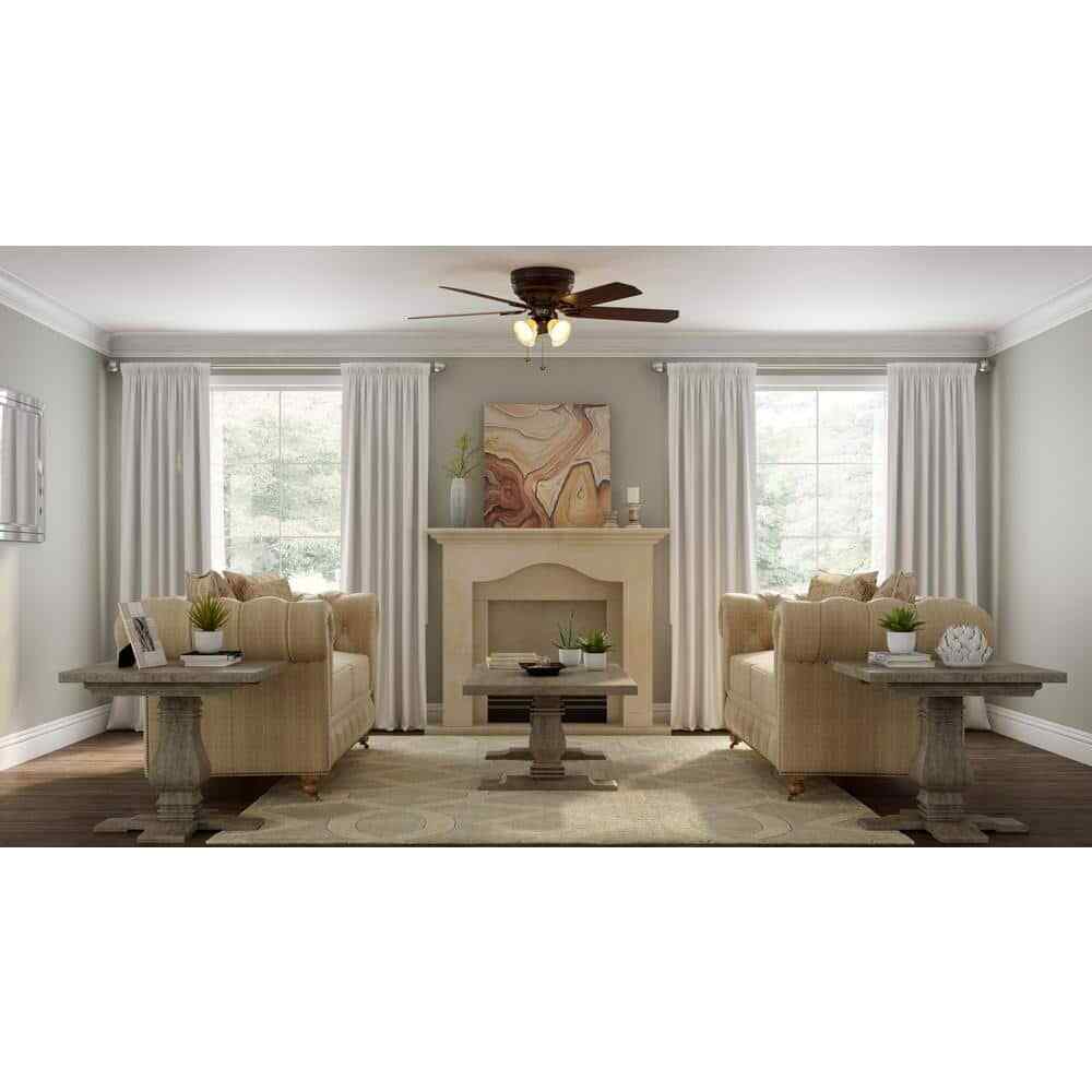 Hampton Bay Carriage House 52 in. Indoor LED Iron Ceiling Fan w/ Light Kit