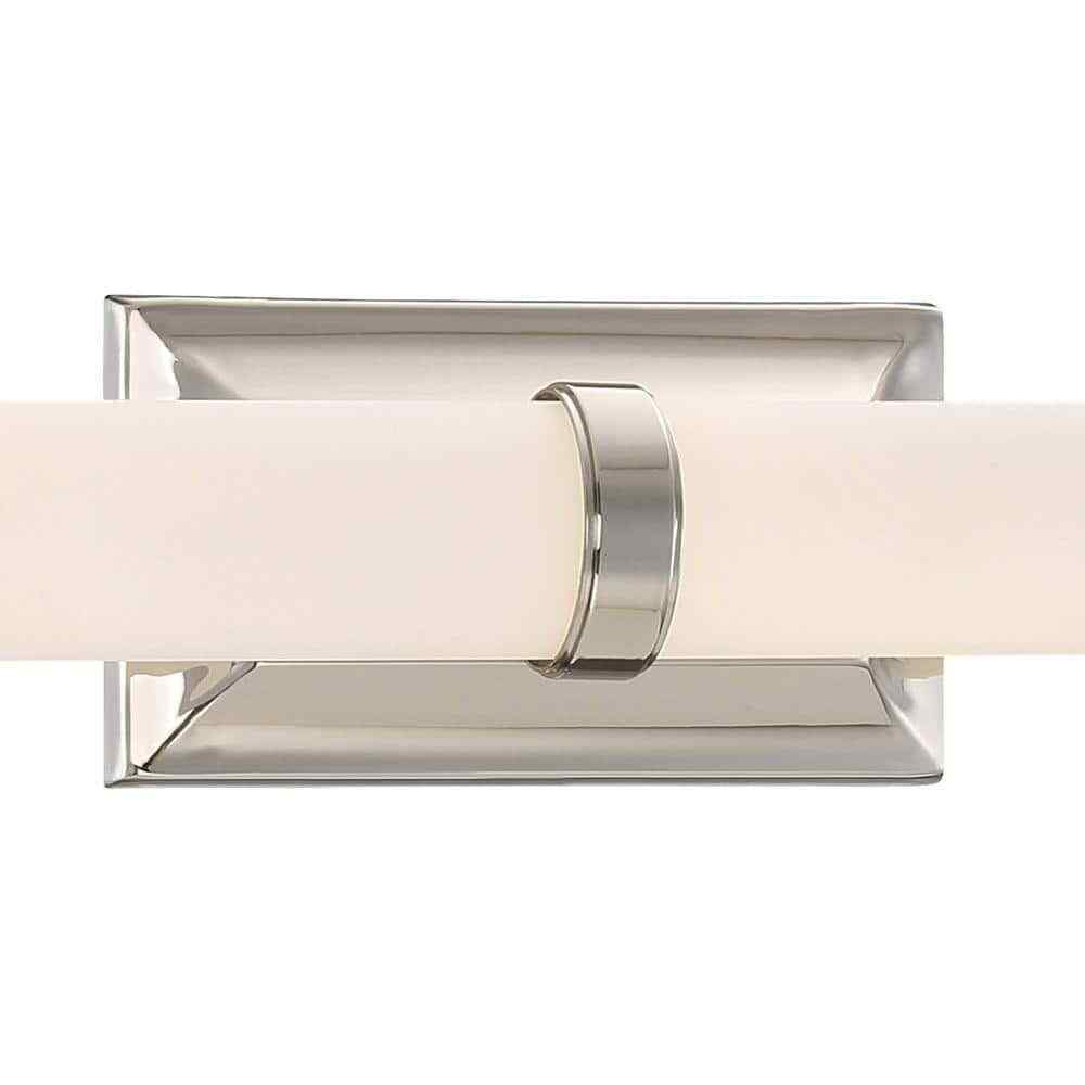 Home Decorators Rolande 60-Watt Equivalent Polished Nickel LED Vanity Light
