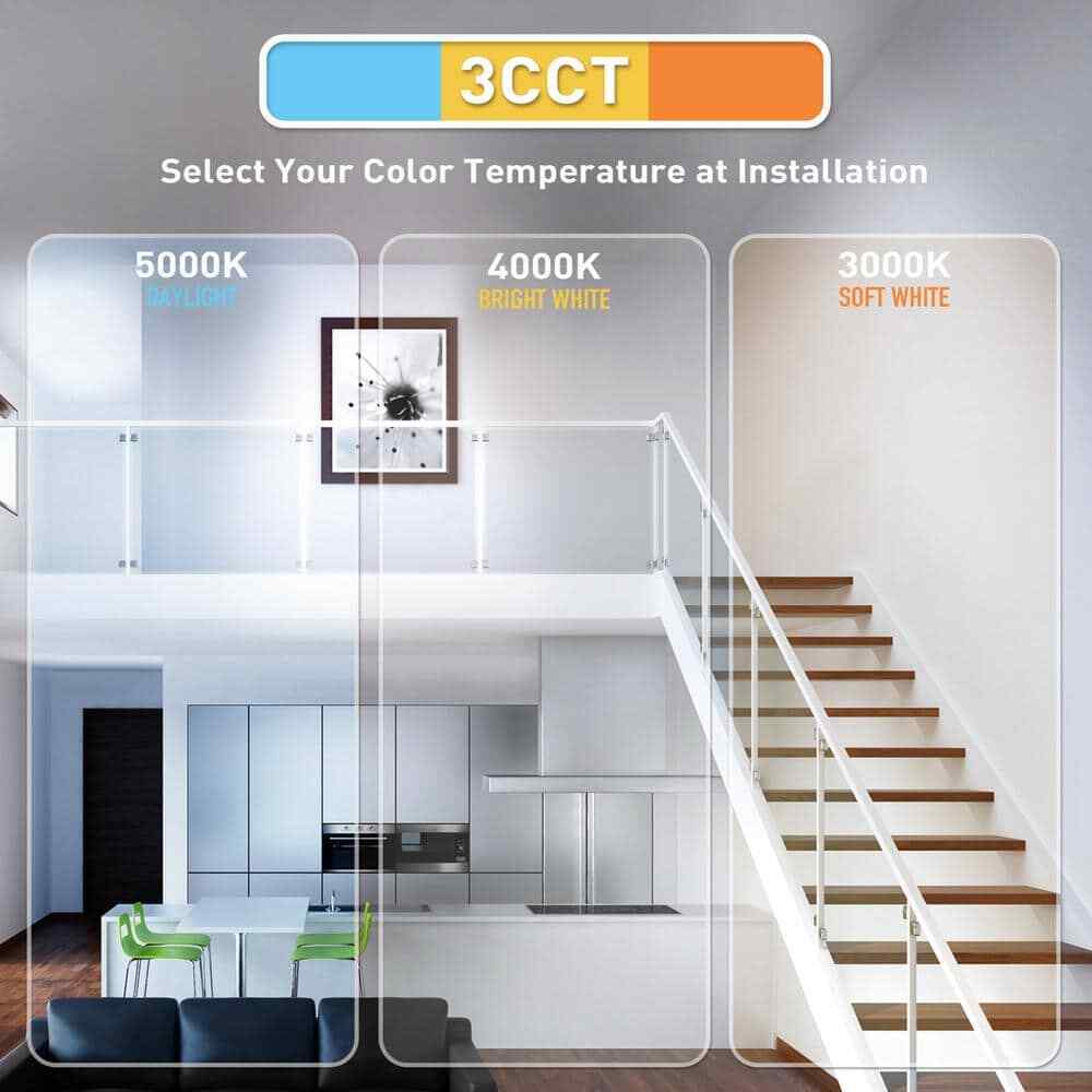 Commercial Electric 4 in. LED Slim 3 CCT Canless - White 12-Pack 92085
