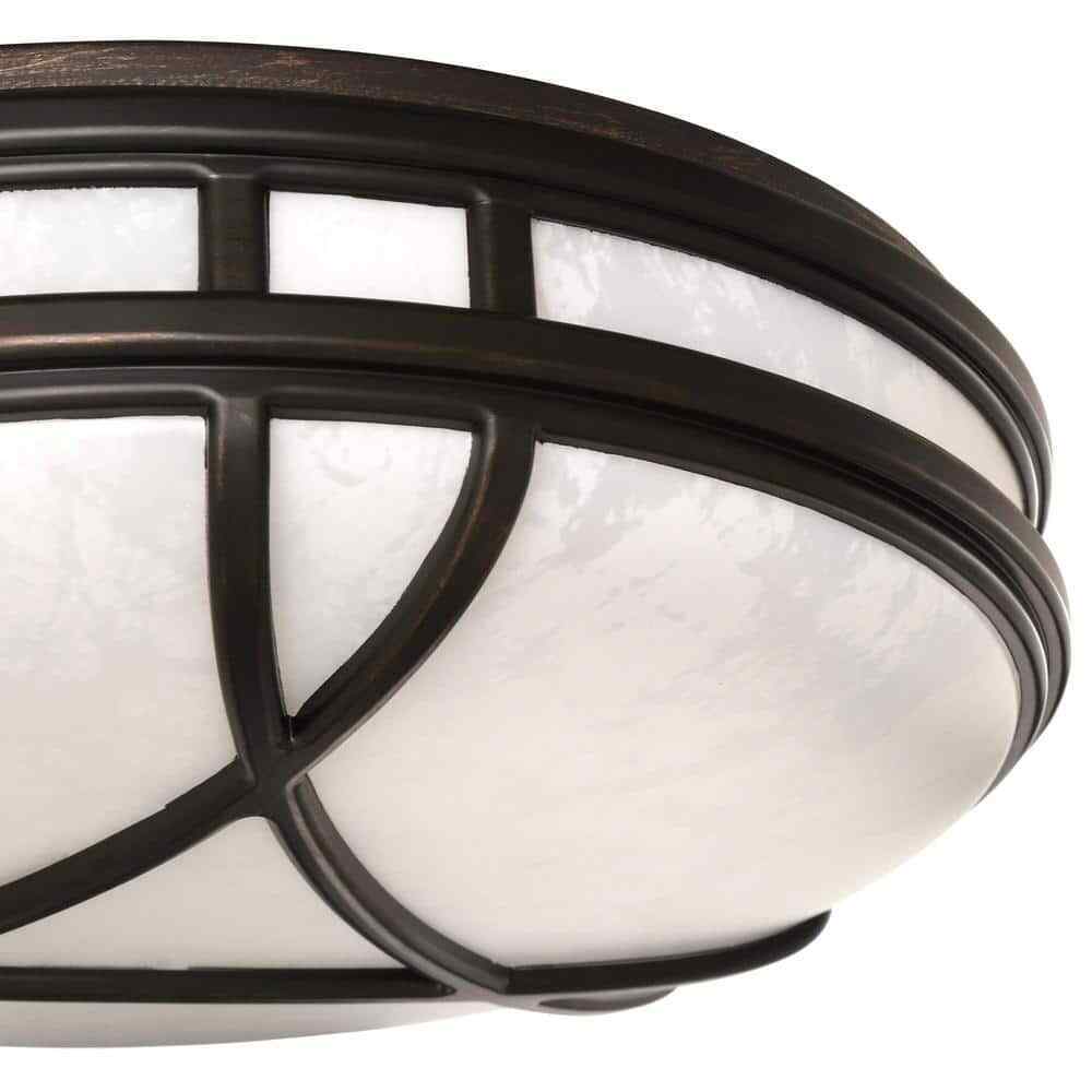 Hampton Bay Regency 16 in. 2-Light Sienna Fluorescent Flush Mount HBF1129P-258