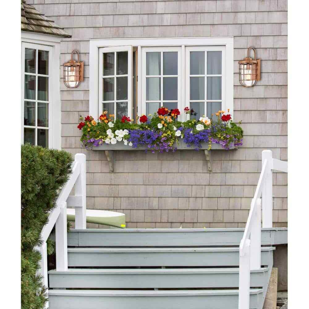 Westinghouse Ferry 1-Light Washed Copper Outdoor Wall Lantern Sconce