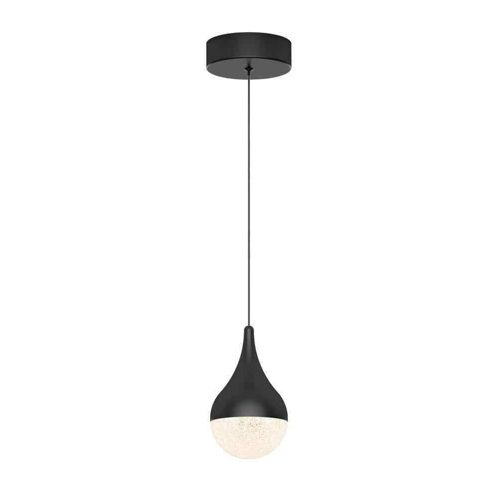 Artika Glitzer 6.5-Watt LED 1-Light Black Modern Hanging Pendant Light