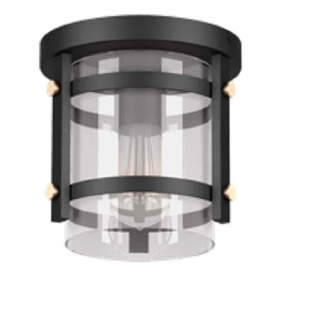 Hampton Bay Huxley 1-Light Dark Bronze Flush Mount 66000033
