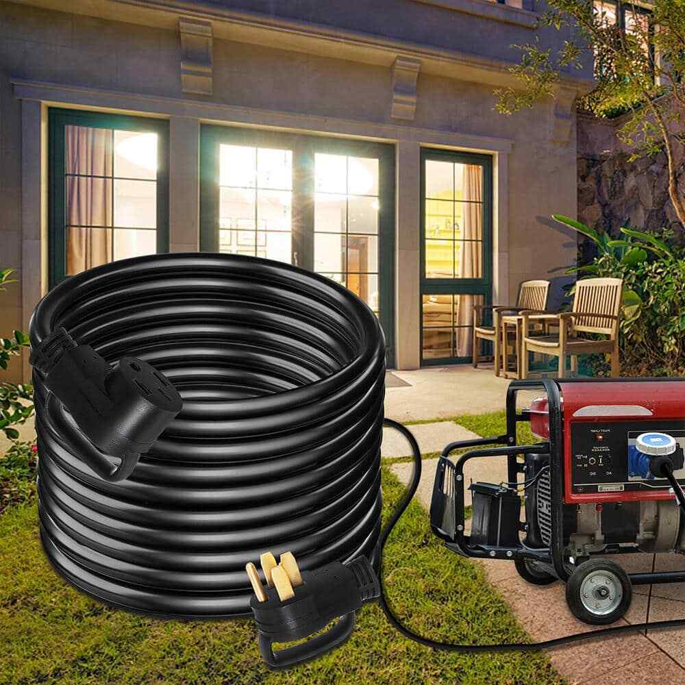 VEVOR 15 ft. 50 Amp Generator Power Cord Copper Durable Premium Extension Cord