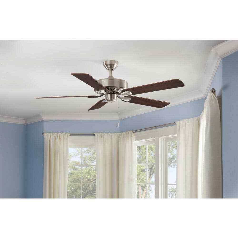Hampton Bay Chatfield 52 in. Indoor Brushed Nickel Ceiling Fan