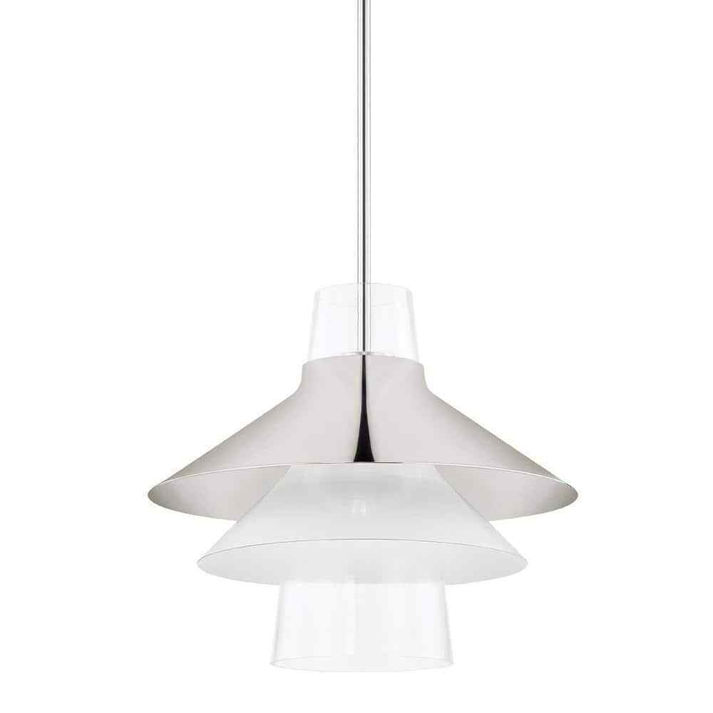 MITZI HUDSON VALLEY LIGHTING Jessy 1-Light Polished Nickel Large Pendant