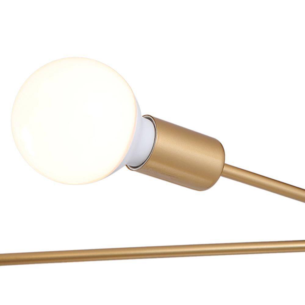 RRTYO Wingard 39.37in. 10-Light Gold Sputnik Ceiling Light Semi-Flush Mount