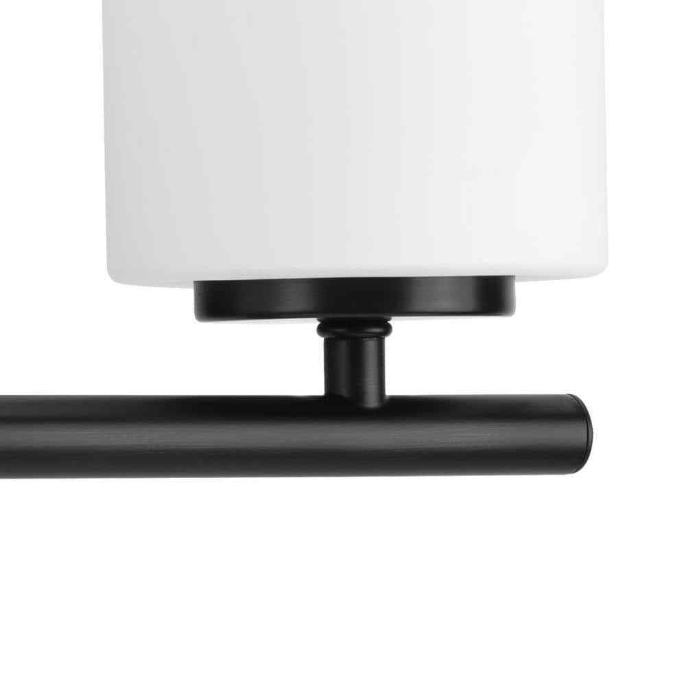 Progress Lighting Replay 2-Light Textured Black Etched Glass Bath Vanity Light