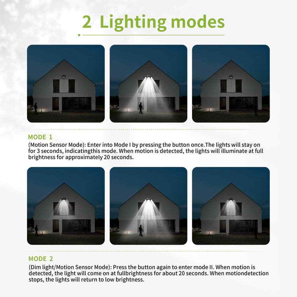 Pinegreen Lighting Integrated LED Black120-Degree Solar Motion Activated Light