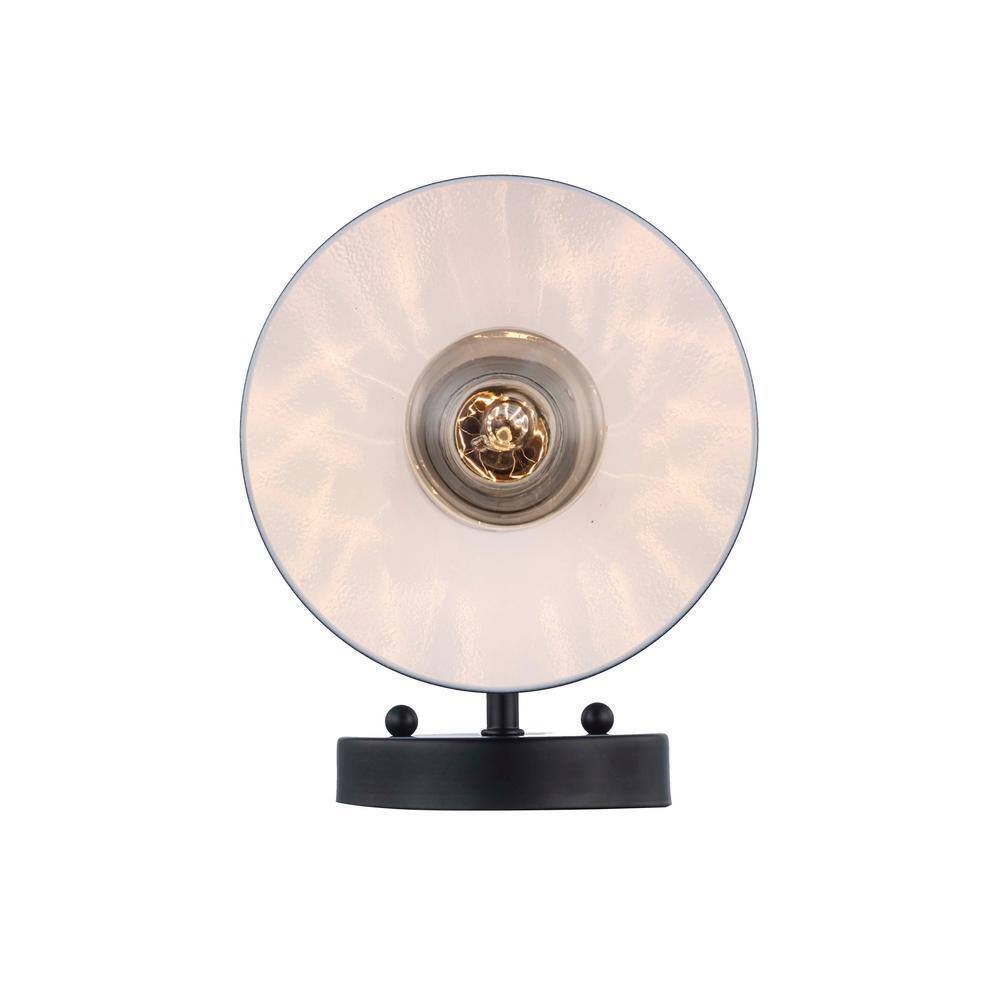 Hampton Bay Glenhurst Black and Brass Industrial Farmhouse Indoor Wall Sconce