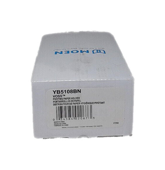 MOEN Voss Pivoting Double Post Toilet Paper Holder in Brushed Nickel YB5108BN