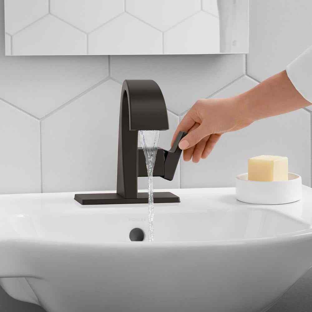 KOHLER Katun Single Hole or 4 in. Centerset Single-Handle Bathroom Faucet