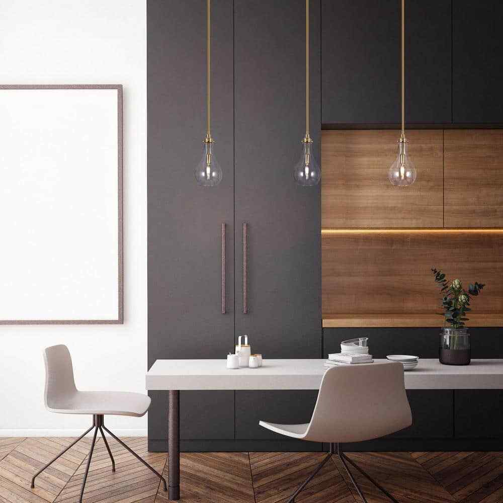 Uolfin Modern Kitchen Island Teardrop Hanging Pendant Light