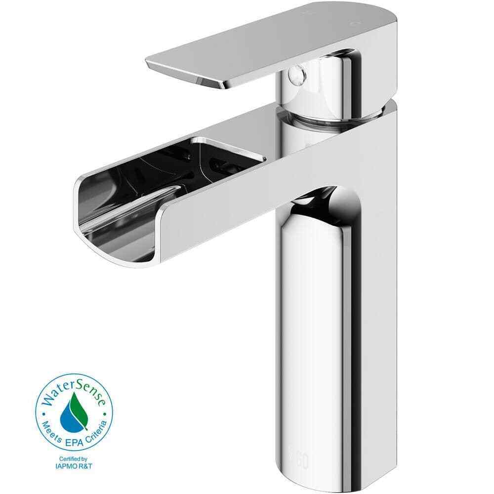 VIGO Ileana Single Handle Single-Hole Bathroom Faucet in Chrome VG01042CH